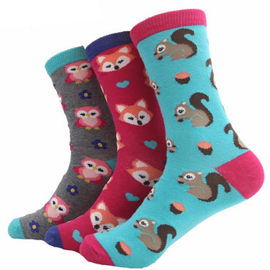 Animal Character Pattern Crew Socks