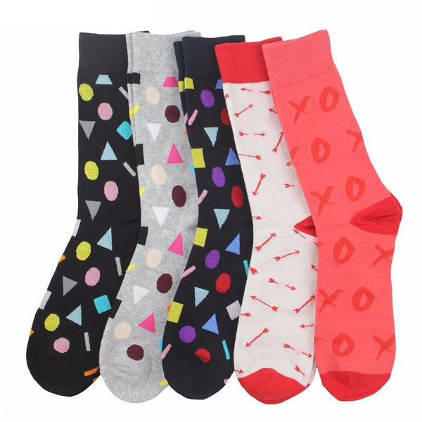 Combed Cotton Colorful Pattern Socks