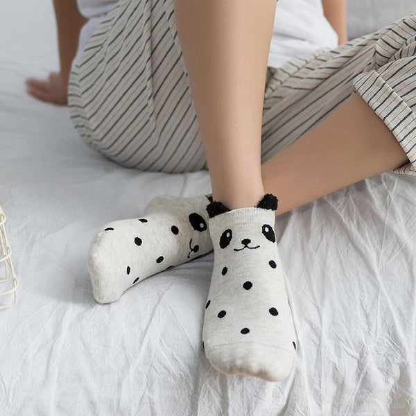 Summer Panda Mini-Crew Socks