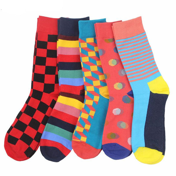 Combed Cotton Colorful Pattern Socks
