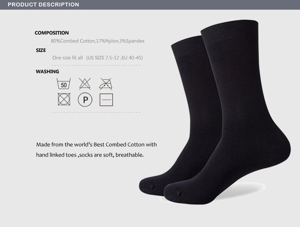 Black Business Cotton Socks