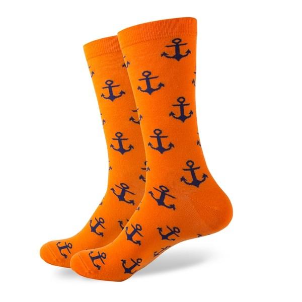 Combed Cotton Anchor Patterned Socks