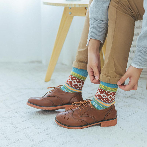 Thick  & Patterned Winter Crew Socks