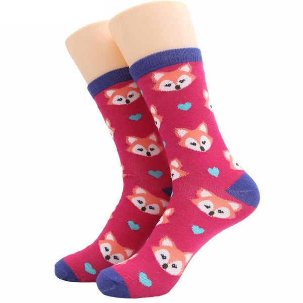 Animal Character Pattern Crew Socks
