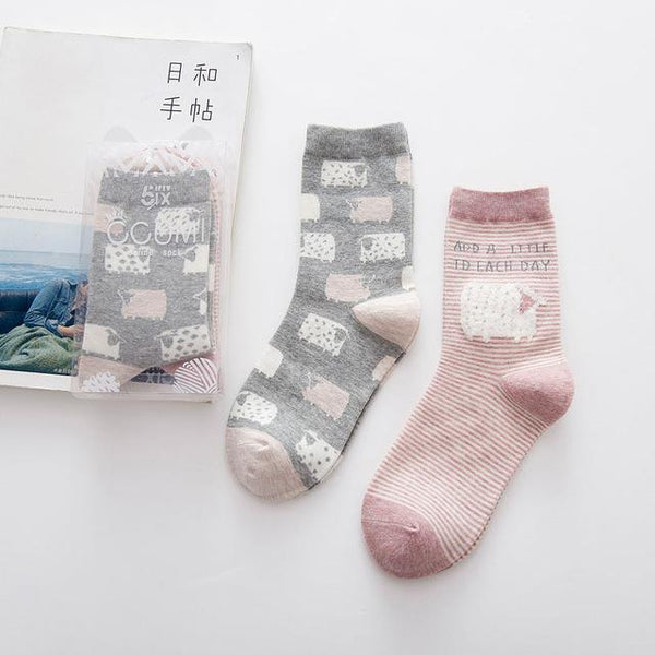 Cute Spring Crew Socks