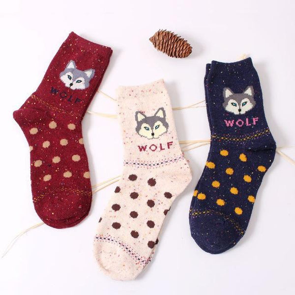 Cute Cartoon Cotton Crew Socks